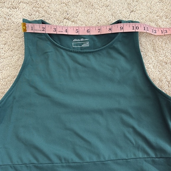 Eddie Bauer Sleeveless Tank Dress Empire Waist Stretch Green Size M - Picture 8 of 11